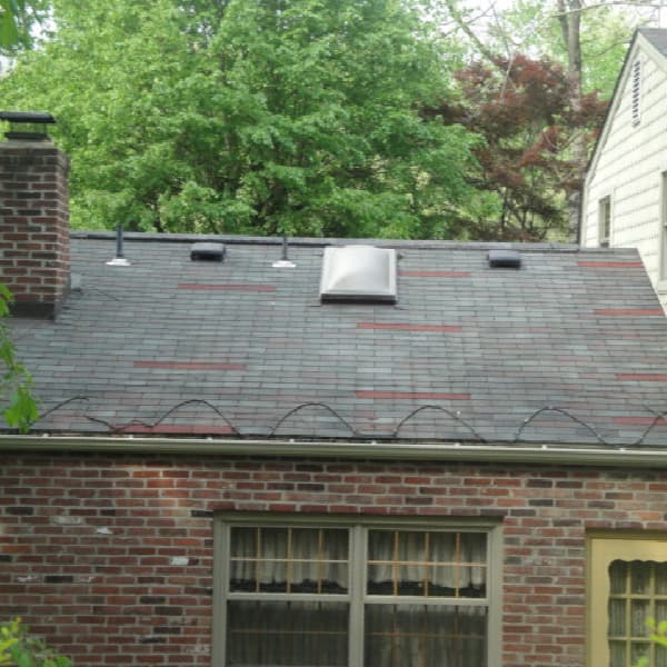 asphalt roof after cleaning churchill back