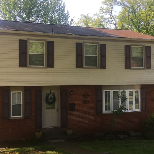 asphalt roof after cleaning pittsburgh front