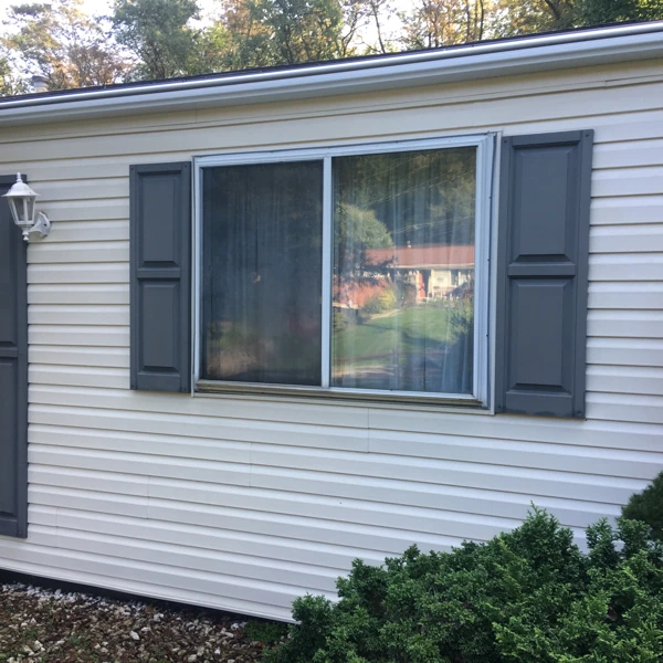 moldy house siding after soft washing monroeville, angle 3